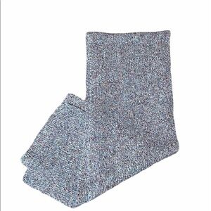 SOMETHING NAVY Gray/Multicolor Fuzzy Wide Scarf